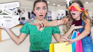 Buying EVERYTHING my TWIN Touches Blindfolded! *back to school*