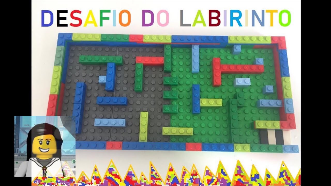 Jogo do labirinto feito de Lego