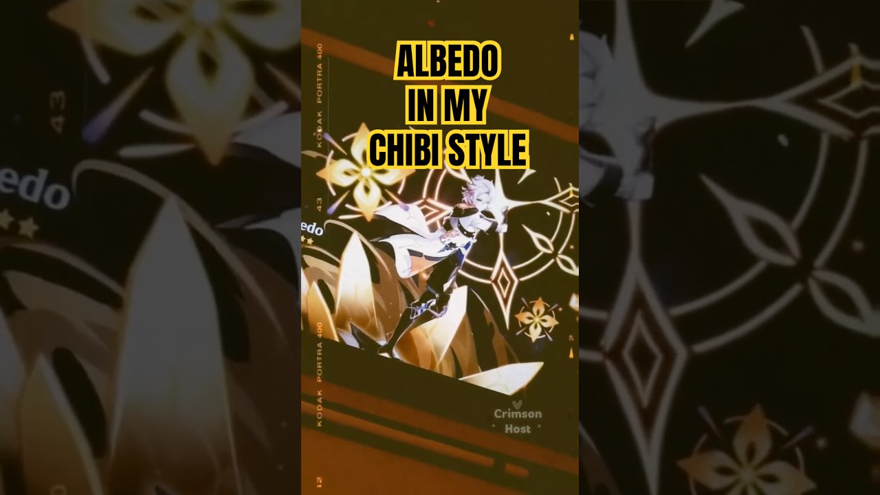 Made Albedo into smol 🤏 standee and sticker! 