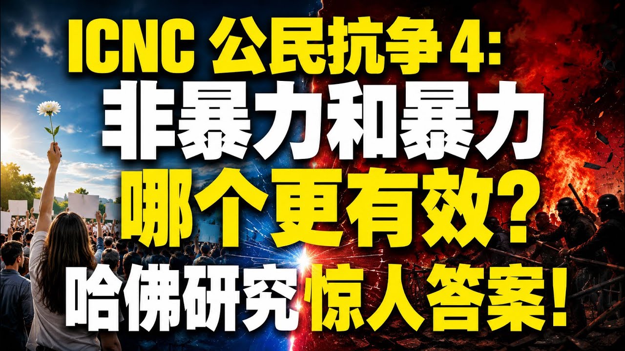ICNC 公民抗争 4: 非暴力和暴力哪个更有效？哈佛研究惊人答案！