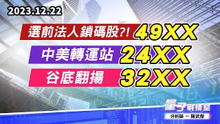 【量子戰情室】#陳武傑1222 #選前法人鎖碼股?!#49XX 中美轉運站#24xx 谷底翻揚#32xx