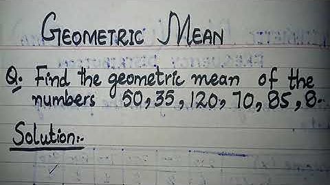 How to find Geometric Mean of the numbers?