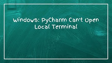Windows: PyCharm Can