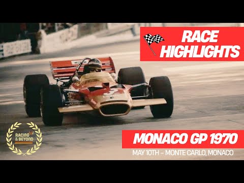 Formula 1 1970 Monaco GP Highlights - Brabham Crashes in the Last Corner