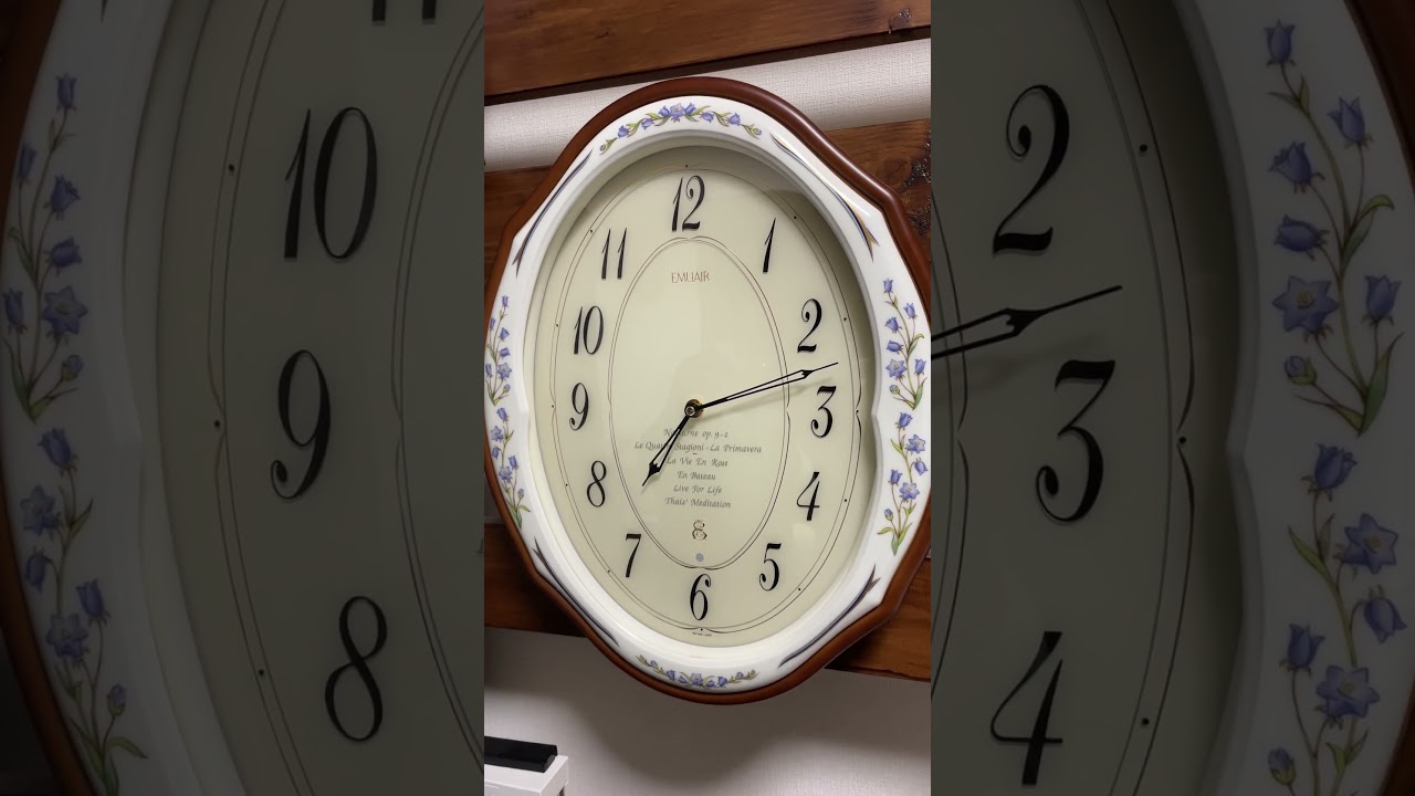 激レアモデル】RHYTHM EMUAIR M2 からくり時計 メロディ時計 ♪タイス