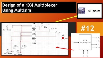 1X 4 DEMUX Uisng Multisim || How to design a 1X4 in a multisim
