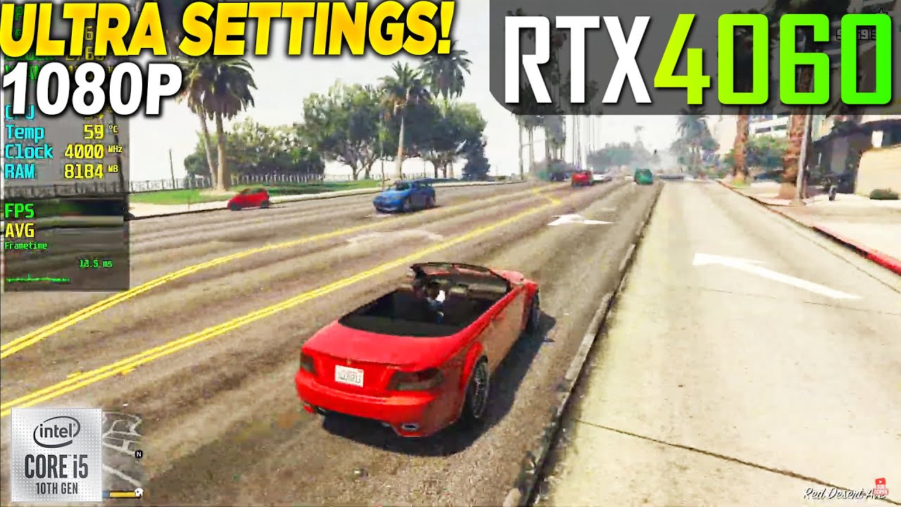 GTA 5 RTX 4060 1080p Ultra 8x MSAA YouTube 