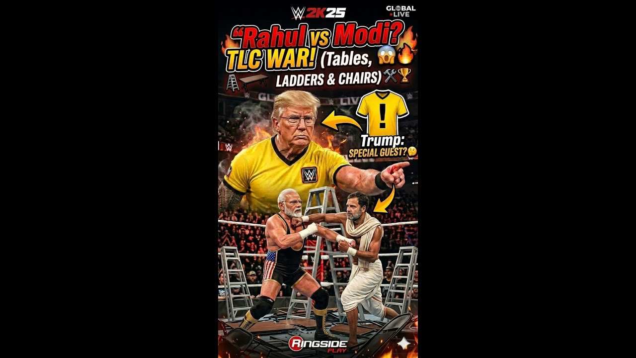 MODI VS RAHUL GANDHI: THE ULTIMATE TLC WAR! 🪜🪑🔥 | WWE 2K25 | RingSide Play