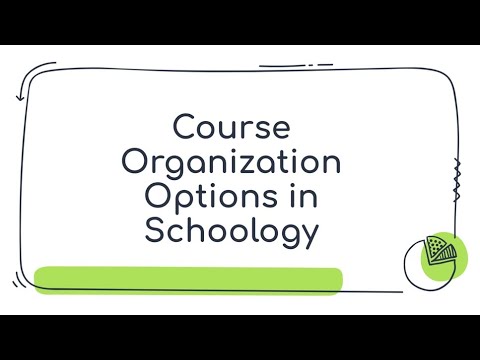 Course Organization Options in Schoology