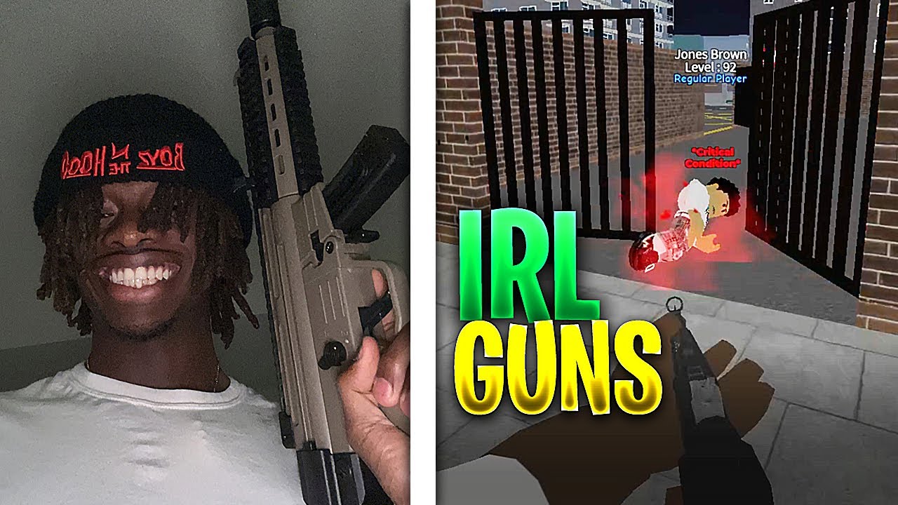 Roblox Gun Ril I Shot My IRL GUNS On ROBLOX - YouTube