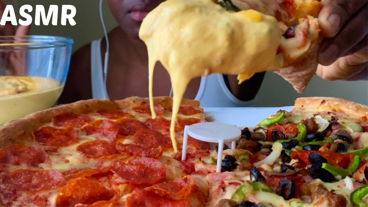 ASMR| PIZZA WITH CHEESE SAUCE - YouTube