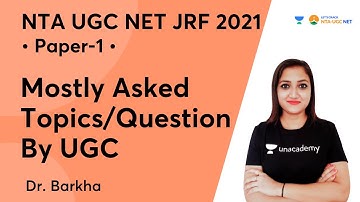 Mostly Asked Topics/Question by UGC | Paper 1 | NTA UGC NET-JRF 2021 | Dr.Barkha