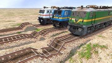 3 TRAINS RUNNING ON RISKY RAILWAY TRACKS | Most Dangerous Railroad Tracks | Train Simulator 2022