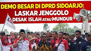 Large-scale demonstration at the Sidoarjo Regional People's Representative Council (DPRD): Laskar...