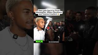 DeenTheGreat gets Ego'd by Floyd Mayweather, Shakur Stevenson, and Terence Crawford at RayJ's Fight