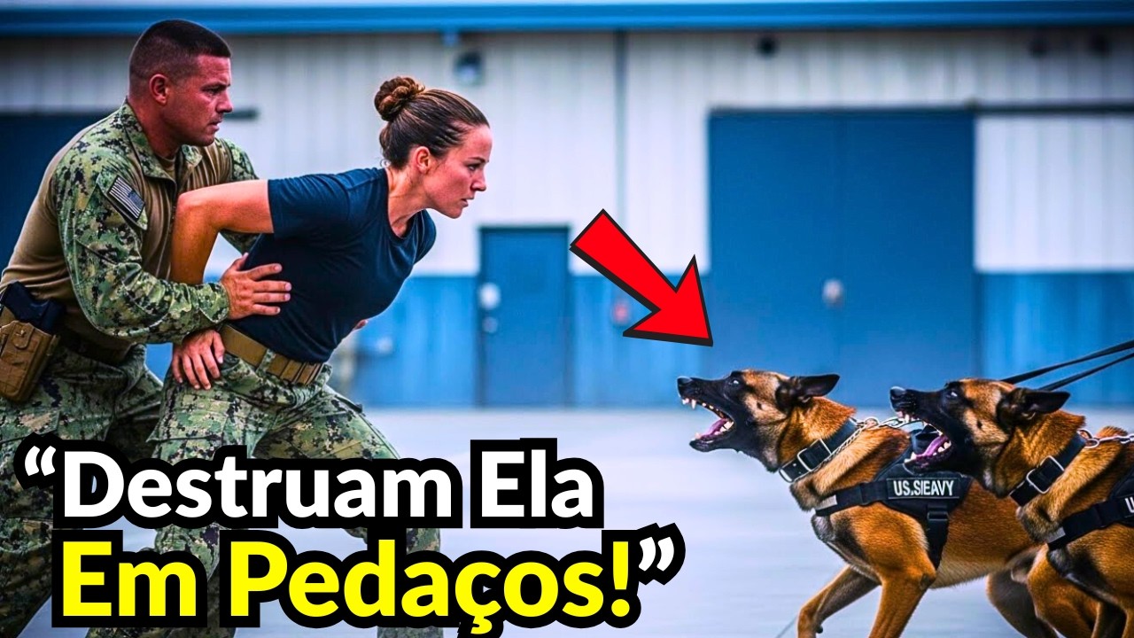 “Rasguem Ela em Pedaços!” -- Jogaram a SEAL no Canil com 3 Cães Famintos e Ela os Domesticou