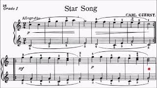 Children's Piano Pieces No.11 Czerny Star Song (P.24) Sheet Music