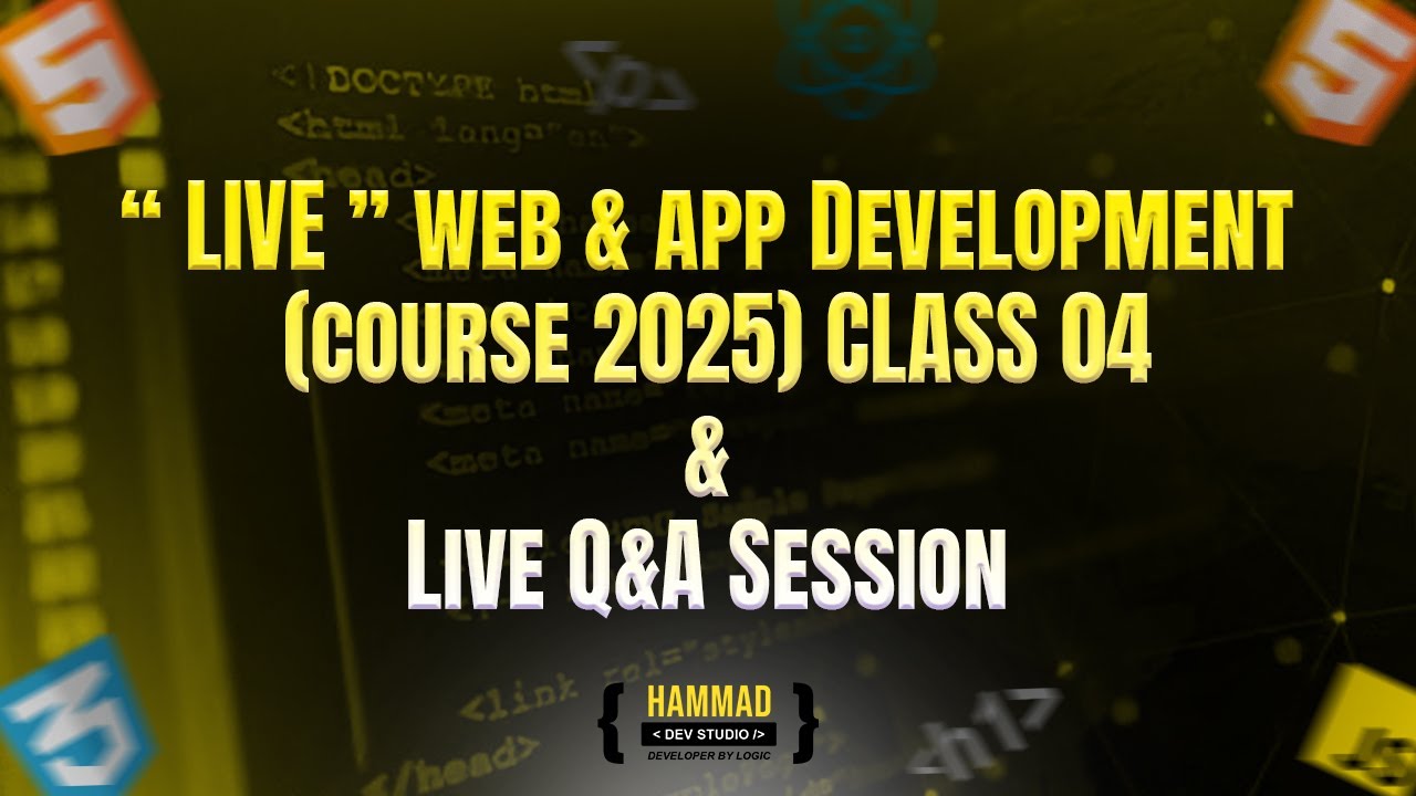 HTML Text Tags & Elements | Class 04 | Live Q&A Session | Web & Mobile ...