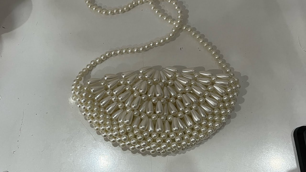 Damla boncuk çanta yapımı 