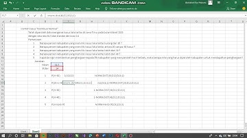 Tutorial Penghitungan Distribusi Normal dengan Microsoft Excel.