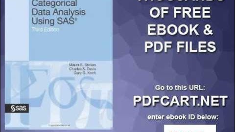 Categorical Data Analysis Using SAS, Third Edition