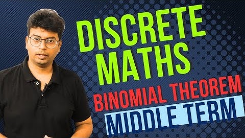 Discrete maths|Elementary combinatrics|how to find   MIDDLE TERM  binomial theorem|BINOMIAL THEOREM