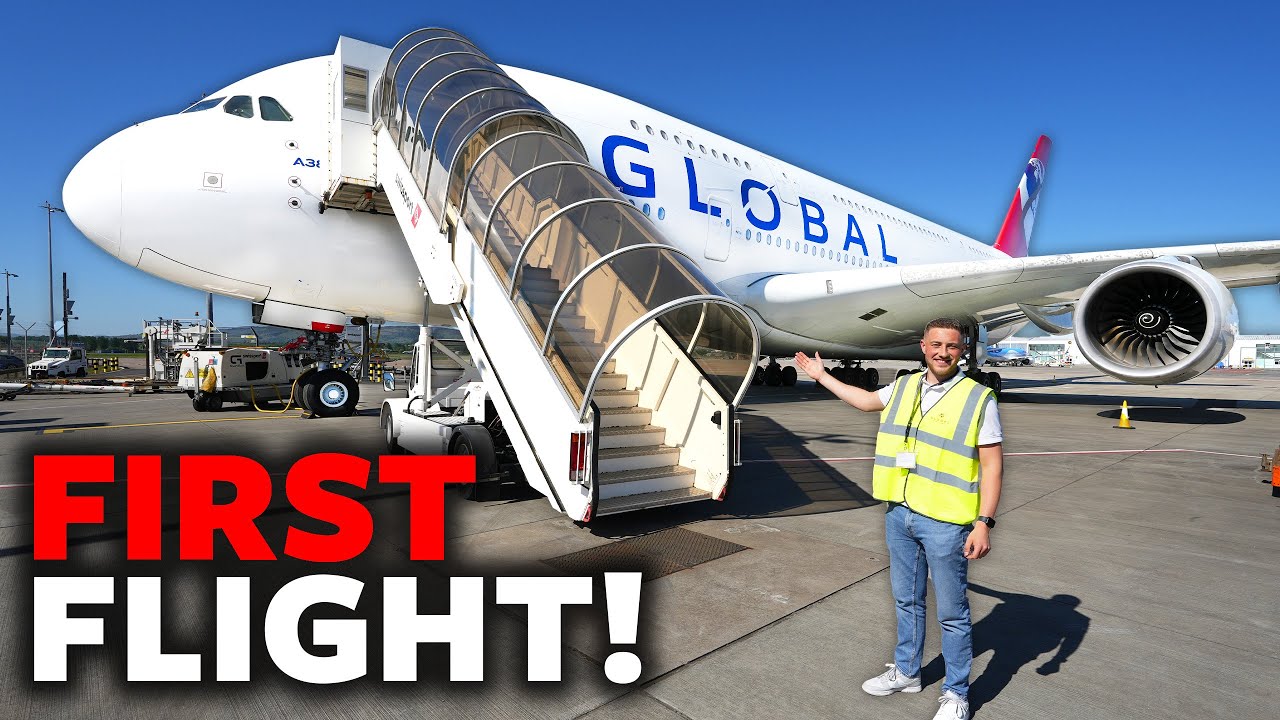 Global Airlines A380 FIRST Flight! - YouTube