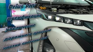 Русификация Toyota Prius PHV 52, 51, 50, 55 🔋 а также увеличение дорожного и чистка EGR 🦾