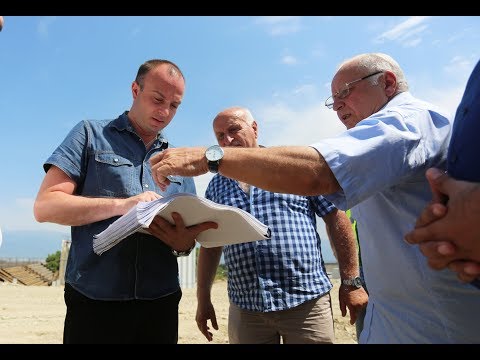 თელავში მშენებარე სპორტულ კომპლექსთან მისასვლელი ახალი გზა იგება