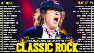 Guns N Roses, Metallica, Aerosmith, Bon Jovi, Queen, ACDC, U2Best Classic Rock Songs 70s 80s 90s