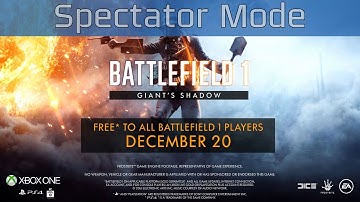 Battlefield 1 - Spectator Mode Gameplay [HD 1080P/60FPS]