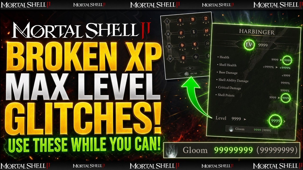 Thumbnail for Mortal Shell 2: BROKEN GLITCHES 4k+ Gloom Per Second / FAST SHELL POINTS & LEVEL UP XP Farm Guide