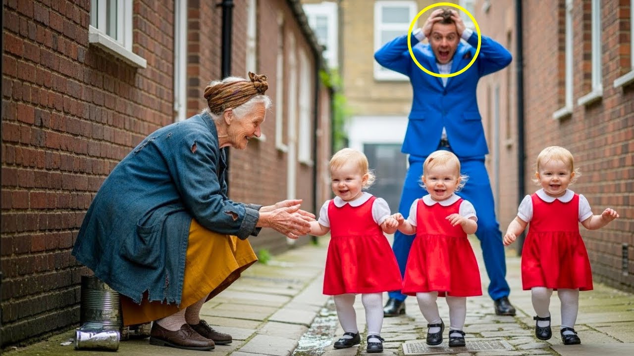 Les triplés du milliardaire étaient muets… jusqu’à ce que la vieille mendiante change tout.