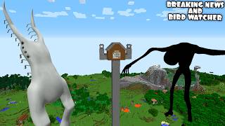 SURVIVING FROM BIRD WATCHER and BREAKING NEWS in Minecraft - Coffin Meme - Gameplay