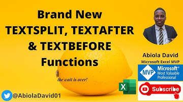 Brand New TEXTSPLIT, TEXTAFTER & TEXTBEFORE Functions