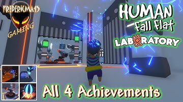 Human Fall Flat LABORATORY level - Full Walkthrough - All 4 Achievements - FREE PC XBox PS4 PS5