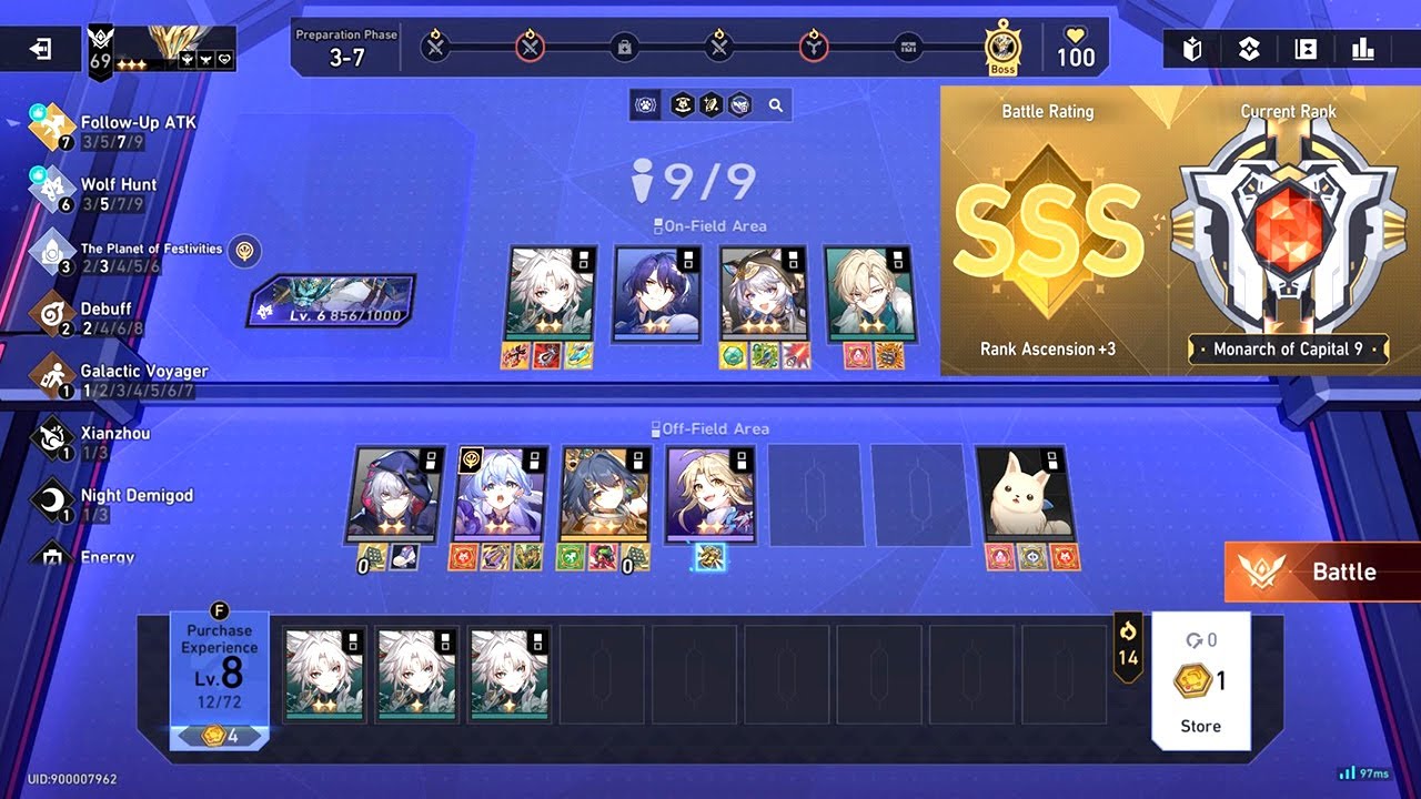 HSR Currency Wars: Zero-Sum Game : Monarch of Capital SSS Rank | Strongest Wolf Hunt Team 100% Win