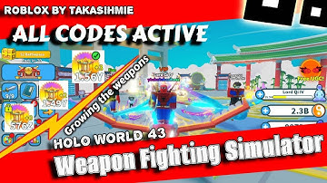 All Codes Active Weapon Fighting Simulator Roblox, October 14, 2023