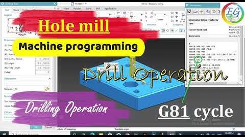 Drill operation by using nx cam