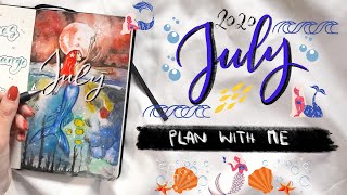 July Plan With Me // Mermaid Theme // Bullet Journal Setup 2020
