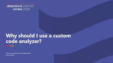 20250106  - Why should I use a custom code analyzer?