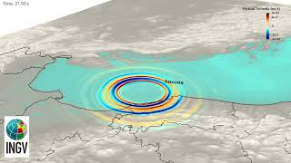 SHAKEMOVIE: propagazione onde sismiche del terremoto Mw 5.5  9/11/2022  Costa Marchigiana Pesarese