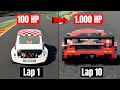 Beamng but every lap we get more horsepower