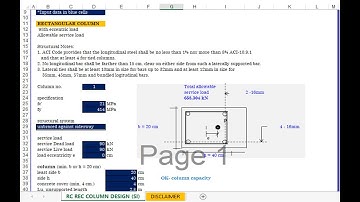 RC RECTANGULAR COLUMN DESIGN Spreadsheet by CEnaryo