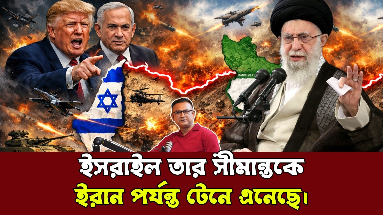 ইরানের দিকে কাল্পনিক সীমান্ত টানল ইসরাইল! মধ্যপ্রাচ্য জুড়ে যুদ্ধের আগুন @MukhomukhiPodcast
