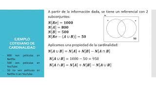 V23 EJERCICIO DE CARDINALIDAD USANDO EL ÁLGEBRA DE CONJUNTOS