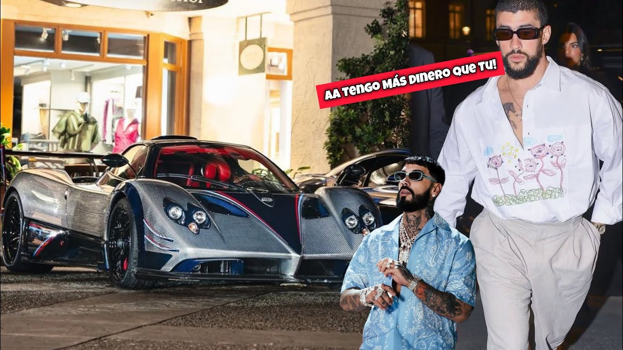 Bad Bunny Compró Un Pagani de 6 Millones de Dólares, Le Frontea a Anuel AA  Dice Que Tiene Más Dinero - YouTube