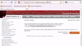 WebGoat v5.3 - Insecure Configuration - Forced Browsing