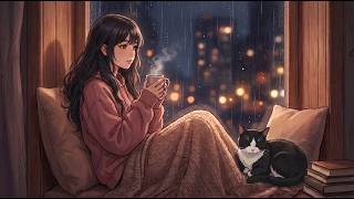 ☕ Rainy Window Sill - Cozy Lofi Beats for Study, Deep Focus & Midnight Relaxation 🌧️