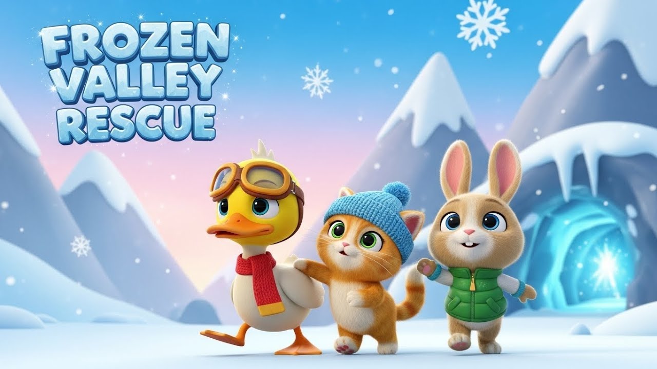 ❄️🐰🐥🐱 Frozen Valley Rescue | A Magical Adventure Story for Kids ❄️✨